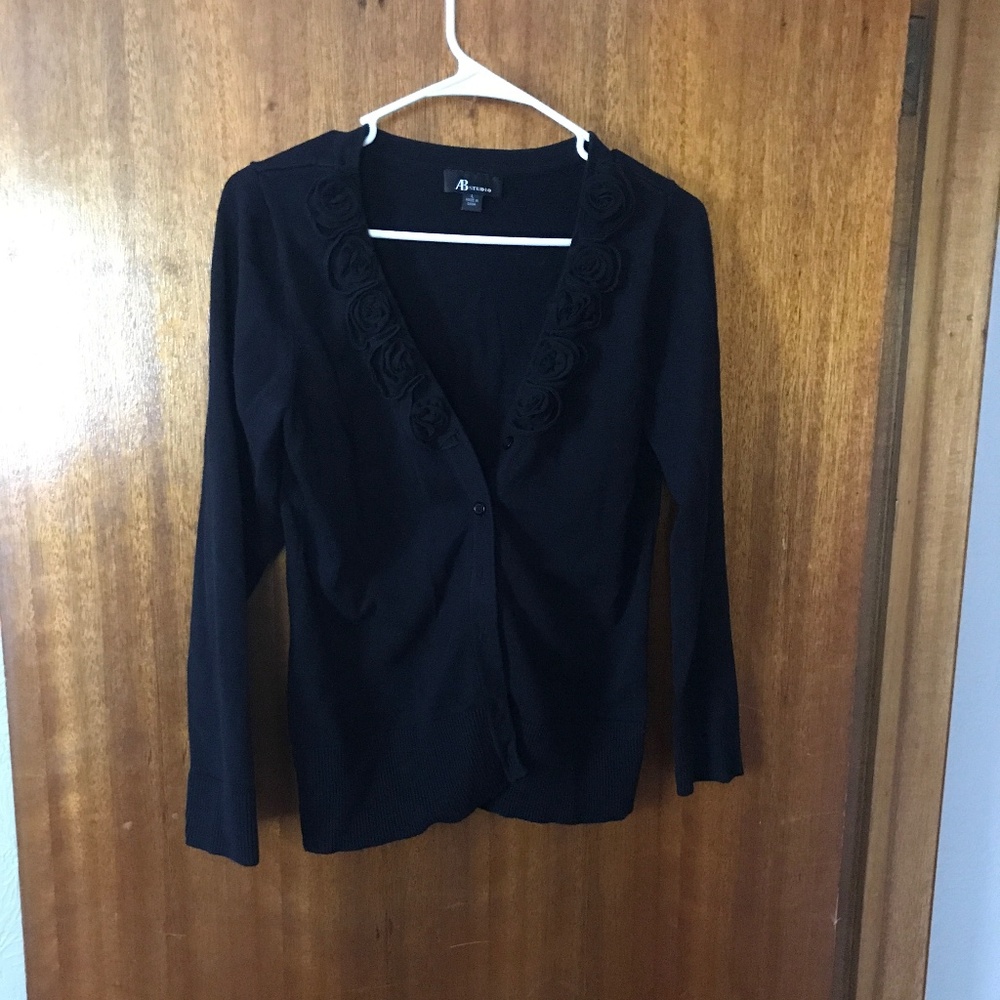 AB Studio L Black Cardigan